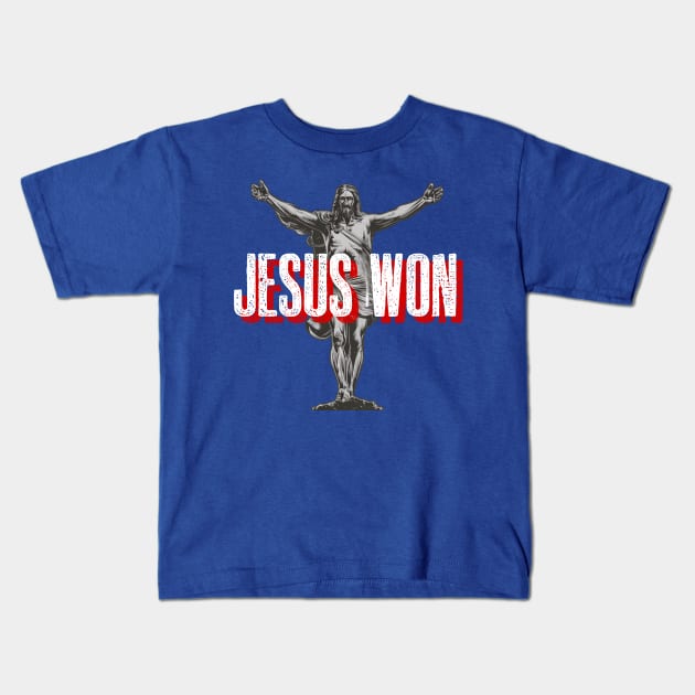 Jesus Won Kids T-Shirt by Qrstore